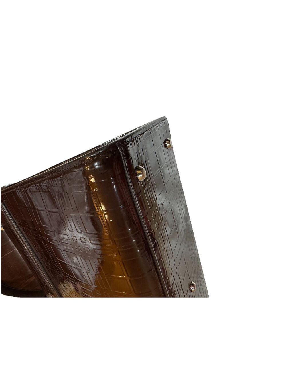 Burberry Nova Check Patent Leather Top Handle Bag - Picture 7 of 16